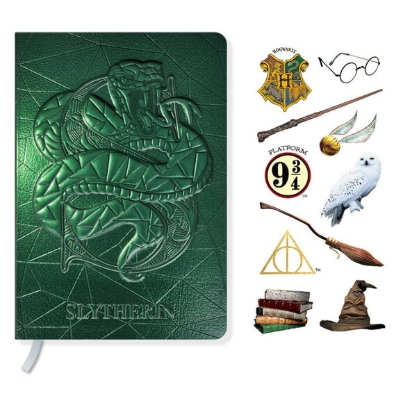 Harry Potter Sculpted Slytherin Journal and Icon Stickers 3 Pack Set - Picture 1 of 9
